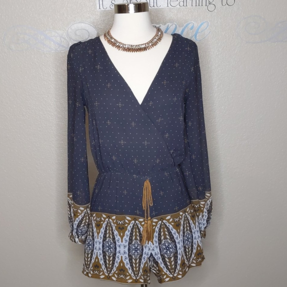 Japna Romper Black with Print Size Small
